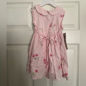 Vintage SWAT Kohl's Pink Rose Patterned Kids Dress NWT size 4